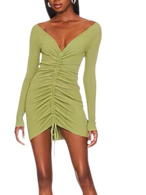 Camila Coelho Revolve Ciara Knit Dress In Sage Green